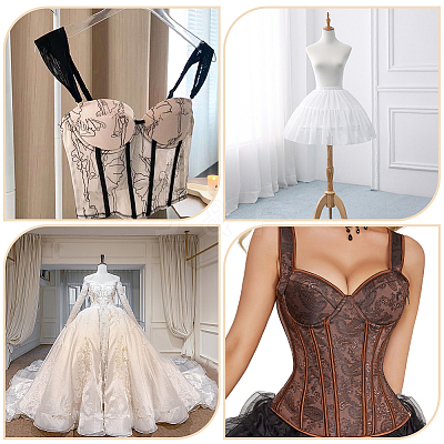 Polyester Boning Sewing Wedding Dress Fabric DIY-WH0304-704C-02-1