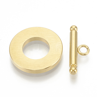 201 Stainless Steel Toggle Clasps X-STAS-T037-06B-G-1