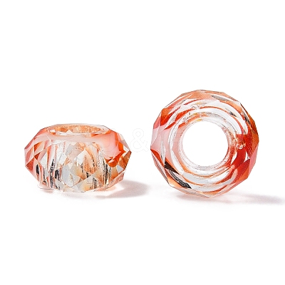 Two Tone Glass European Beads GDA009-1-1