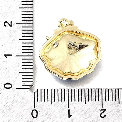 Brass Micro Pave Cubic Zirconia Pendants KK-P336-23G-01-1