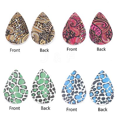 PU Leather Big Pendants FIND-T020-003-1