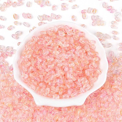 Baking Paint Transparent Glass Beads DGLA-T004-06H-1