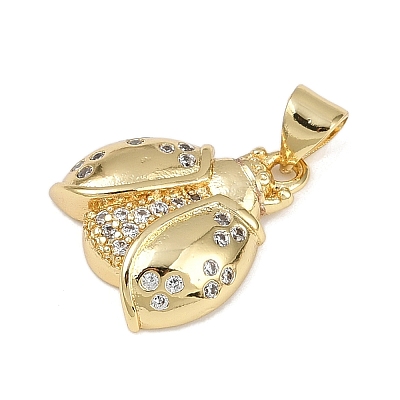 Brass Micro Pave Cubic Zirconia Pendants KK-A260-07C-G-1