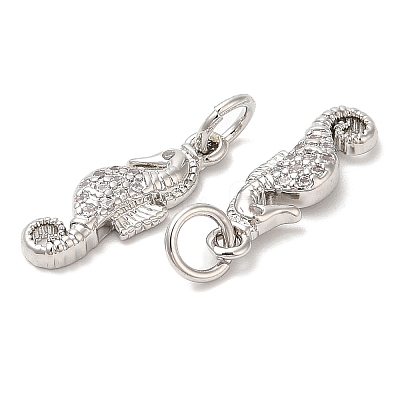 Brass Micro Pave Cubic Zirconia Pendants KK-Q775-04P-1
