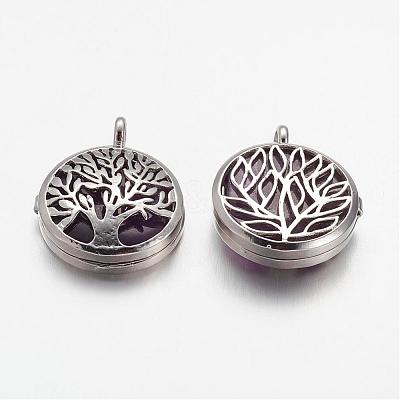 Natural Amethyst Pendants G-G910-C02-1