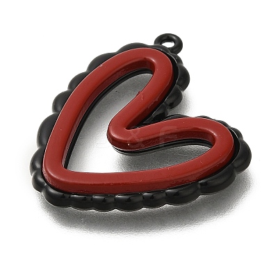 Red and Black Double Screen Alloy Pendants FIND-Z067-01B-06-1