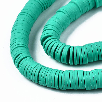 Handmade Polymer Clay Beads Strands CLAY-R089-8mm-141-1
