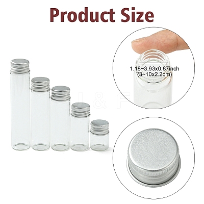 30Pcs Empty Glass Bead Storage Tubes AJEW-YW0001-16A-1