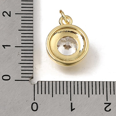 Brass Glass Pendants KK-C262-26G-1