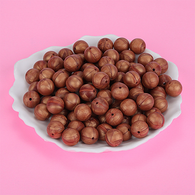 Round Silicone Focal Beads SI-JX0046A-39-1