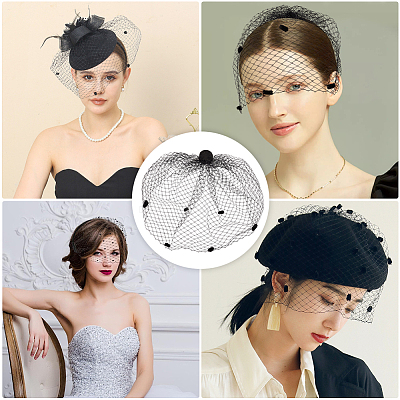 Polyester Mesh Bridal Veils AJEW-WH0470-10B-1