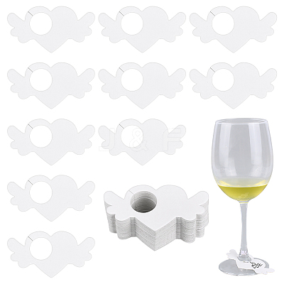 200Pcs Cardboard Wine Glass Charms FIND-GA0007-50-1