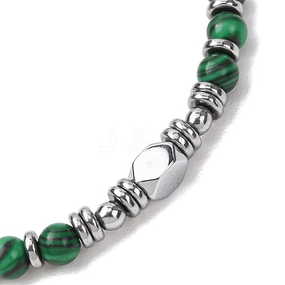 Adjustable 304 Stainless Steel Gemstone Beaded Bracelets FS-WG23DE2-06-1