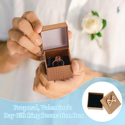 Square Cardboard Paper Ring Gift Storage Boxes CON-TAC0001-17E-1