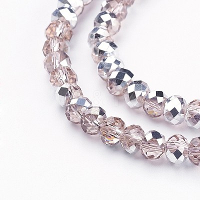 Electroplate Glass Bead Strands X-GR6MMY-19S-1