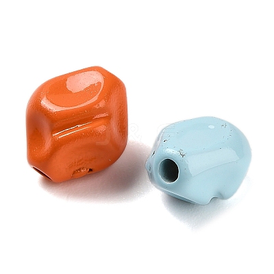 Baking Paint Opaque Acrylic Beads OACR-H059-02-1