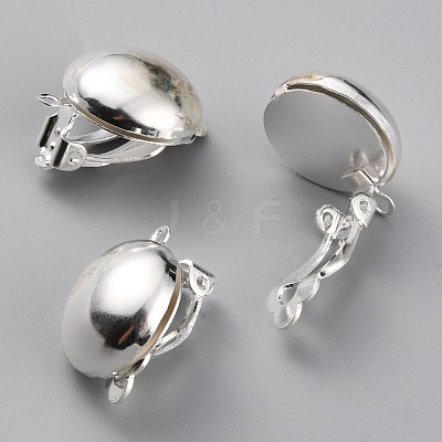 Brass Clip-on Earring Findings KK-O131-03-B-1