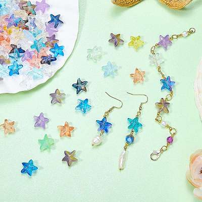 100Pcs Transparent Glass Beads GLAA-SZ0002-45-1