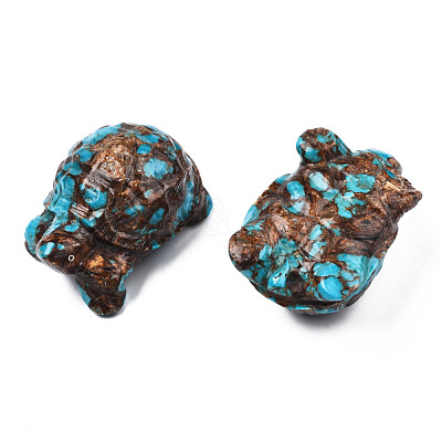 Tortoise Assembled Natural Bronzite & Synthetic Imperial Jasper Model Ornament G-N330-39B-04-A-1