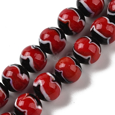 Handmade Lampwork Beads Strands LAMP-P062-02A-1