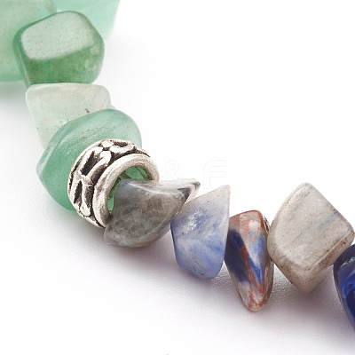 Chakra Chips Natural Gemstone Beaded Bracelets BJEW-JB05933-1