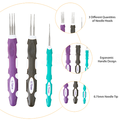 1 Set Alloy Crochet Hook & Hair Braiding Needle Kits TOOL-DC0001-06-1