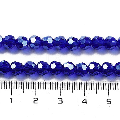 Electroplate Transparent Glass Beads Strands EGLA-A035-T6mm-A06-1