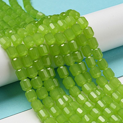 Imitation Jade Glass Bead Strands GLAA-G112-02D-1