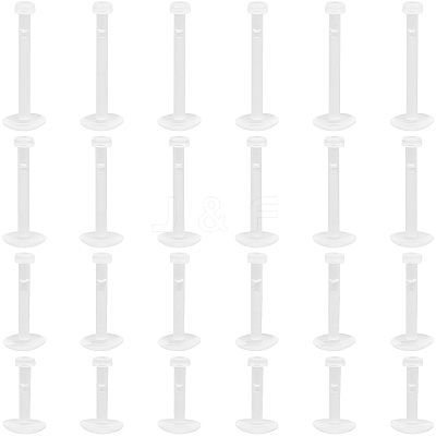 4 Styles Acrylic Threaded Flatback Earrings EJEW-SP0001-05-1