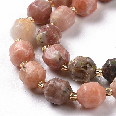 Natural Plum Blossom Jasper Beads Strands G-G990-F16-1
