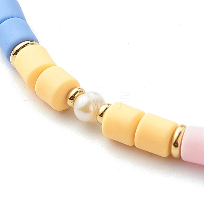 Polymer Clay Beaded Necklaces NJEW-JN03619-01-1
