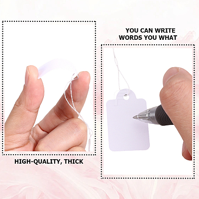 600Pcs Paper Blank Price Tags with Cord DIY-CY0002-29A-1