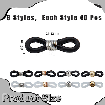 320Pcs 8 Styles Silicone EyeGlass Holders FIND-AR0006-52-1