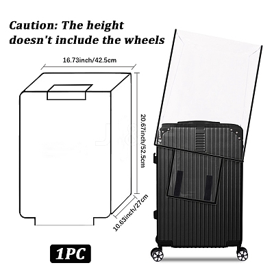 Transparent PVC Luggage Cover AJEW-WH20080-52D-1
