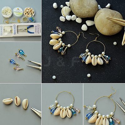 Brass Wine Glass Charm Rings Hoop Earrings KK-PH0028-01M-1