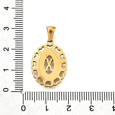 Golden 304 Stainless Steel Pendants STAS-K300-02G-X-1