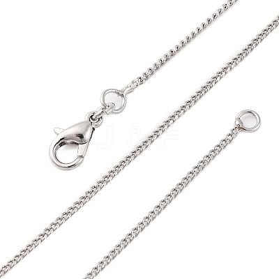 Brass Curb Chains Necklaces for Women NJEW-D302-73P-1