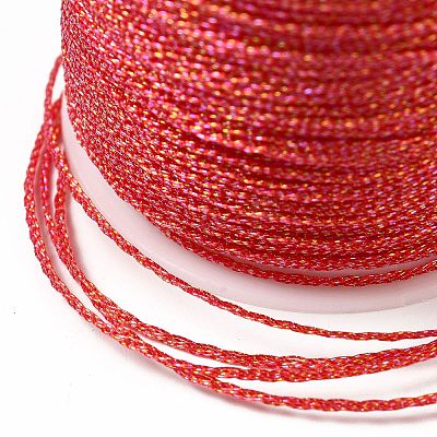 12 Rolls 12 Colors 6-Ply Polyester Metallic Embroidery Thread OCOR-L046-01A-1