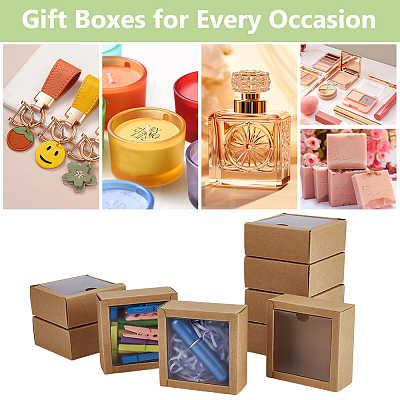 Foldable Square Paper Storage Gift Boxes CON-WH0110-42A-03-1