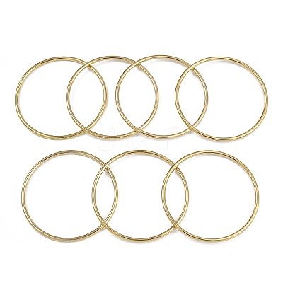 7Pcs Round Vacuum Plating PVD Vacuum Plating 201 Stainless Steel Bangles Sets for Women BJEW-F476-08G-03-1