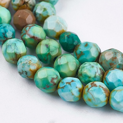 Dyed & Heated Natural Howlite Beads Strands X-TURQ-F010-04A-4mm-1
