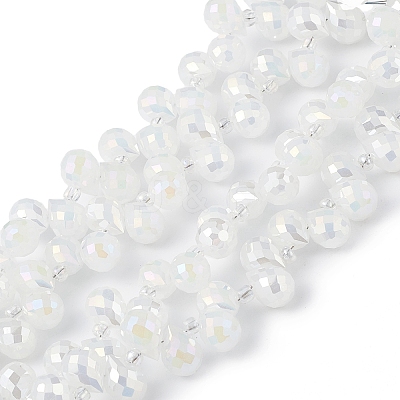 Imitation Jade Glass Beads Strands EGLA-F152-A02-1