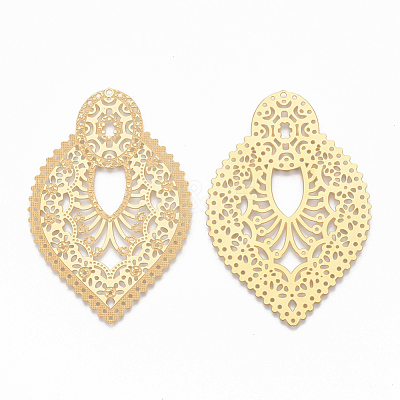 304 Stainless Steel Filigree Joiners X-STAS-S079-133-1