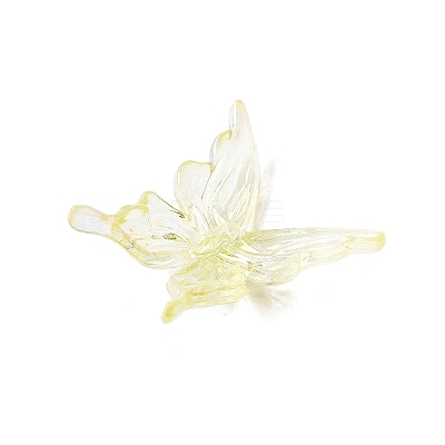 Transparent Acrylic Iridescent Beads OACR-D308-01-1