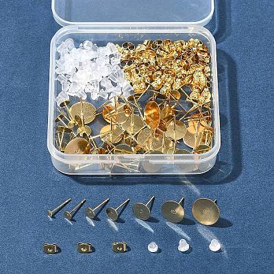 304 Stainless Steel Stud Earring Findings STAS-FS0001-75-1