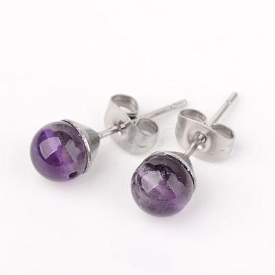 304 Stainless Steel Stud Earring Findings EJEW-JE02067-1