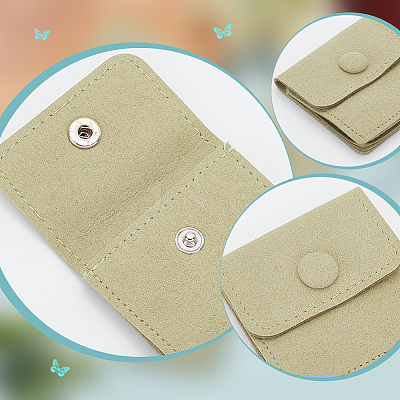 Microfiber Jewelry Flap Pouches ABAG-WH0038-44-1