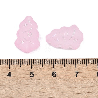 Frosted Transparent Acrylic Beads X1-OACR-P029-04B-05-1