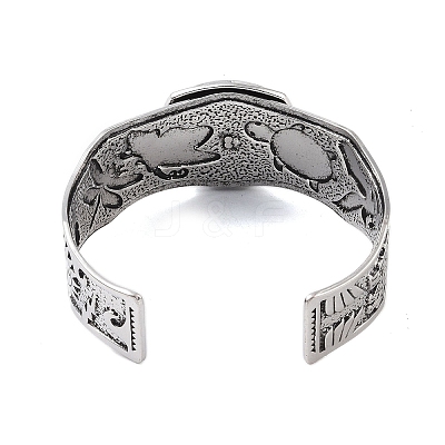 Constellation Alloy Open Cuff Bangles for Women Men LS-BJEW-C064-01AS-12-1