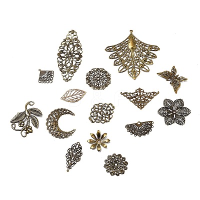Iron Filigree Pendants & Filigree Joiners Links & Beads Caps IFIN-TA0001-25-1